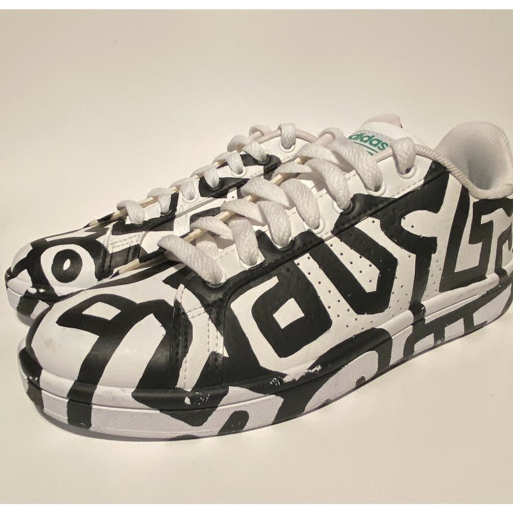 Adidas Advantage Base Casual Sneakers Custom Paint
